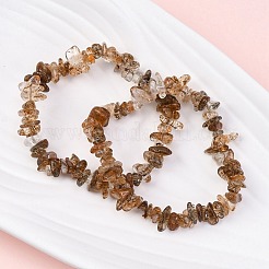 Stretch-Armbänder aus natürlichen Rutilquarz-Chip-Perlen für Frauen und Männer&nbsp;BJEW-L038-01A