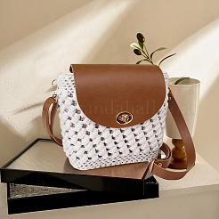 Kits d'accessoires pour sac à bandoulière en cuir PU fait main au crochet&nbsp;DIY-CL0002-52B
