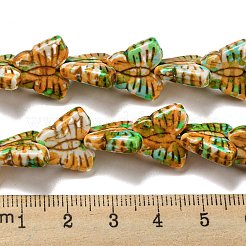 Sprühlackierte synthetische türkisfarbene Perlenstränge&nbsp;G-E617-A03-02