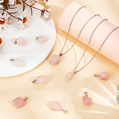 20pcs pendentifs en quartz rose naturel&nbsp;G-BBC0001-50D