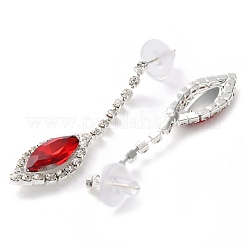 Collane e orecchini a bottone in lega con strass occhio di cavallo per donna&nbsp;SJEW-U001-01P-05
