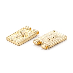 Micro ottone spianare cubic zirconia ciondolo&nbsp;ZIRC-P089-03G