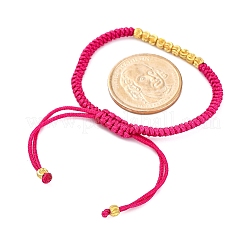 Bracelets en perles tressées en cordon polyester pour femmes&nbsp;BJEW-L698-01G-07