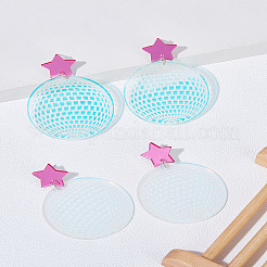 2 Paar baumelnde Ohrstecker aus Acryl mit Discokugeln für Damen.&nbsp;EJEW-LP0001-53