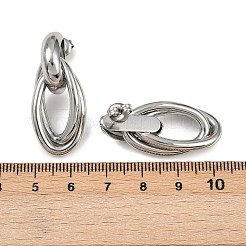 Ovale Ohrstecker aus 304 Edelstahl&nbsp;EJEW-I319-01P