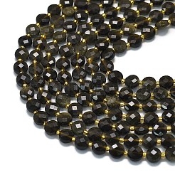 Natürliche goldenen Glanz Obsidian Perlen Stränge&nbsp;G-K389-B80-01