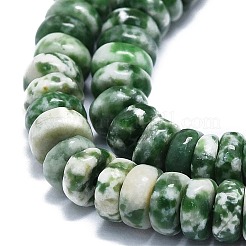 Fili di perle di diaspro spot verde naturale&nbsp;G-K245-B15-02