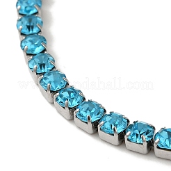 Bracelets à chaîne en acier inoxydable 304 avec strass&nbsp;BJEW-S002-01G