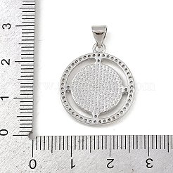 Pendentifs avec zircon cubiques à micro-pavés en laiton&nbsp;KK-P323-11G-P02