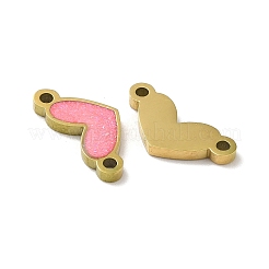Breloques en forme de cœur en acier inoxydable chirurgical 316L avec placage ionique (IP)&nbsp;STAS-D035-21G