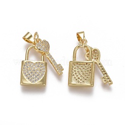 Ottone micro spianare pendenti zirconi&nbsp;ZIRC-F115-20G