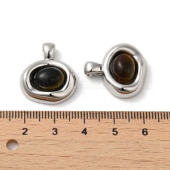 Natürlichen Tigerauge Anhänger&nbsp;KK-M270-43P
