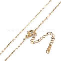201 collane a catena in acciaio inossidabile&nbsp;NJEW-P309-18A-G