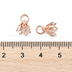 Blumenregal Überzug Messing Filigrane Perle Kappe Kautionen&nbsp;KK-L102-27RG