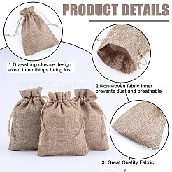 Polyester Imitation Sackleinen Verpackungsbeutel Kordelzugbeutel&nbsp;ABAG-BBC0001-02B-01