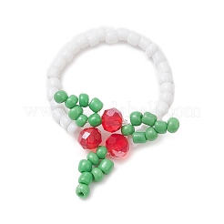 Weihnachtsglas-Fingerringe&nbsp;RJEW-TA00220