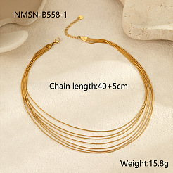 Colliers à chaîne serpent multicouches en acier inoxydable 304&nbsp;WG2F5E7-01