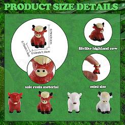 20 pieza de figuras de yak de resina de 4 estilos.&nbsp;CRES-SZ0001-44