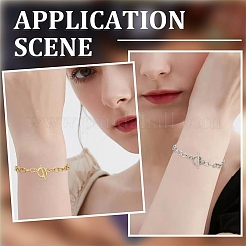 5 bracciale a catena in acciaio inossidabile 304&nbsp;BJEW-YW00017-01