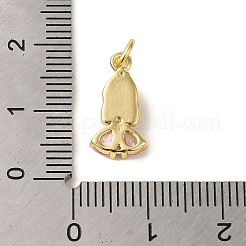 Pendentifs en verre de zircone cubique coloré en laiton micro pavé&nbsp;KK-R162-026I-G