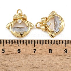 Messing Glas-Anhänger&nbsp;KK-A269-66G