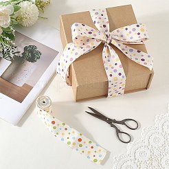 4 m 2 Farben Polka Dot Muster Stoff Seidenband Stirnbänder&nbsp;AJEW-DJ0005-70