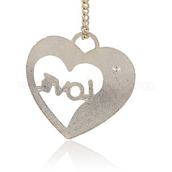 Niedlichen Valentinstag Geschenkideen Platin überzogene Legierung Rhinestoneanhänger&nbsp;ALRI-J088-01P