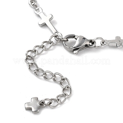 Fußkettchen aus 304er Edelstahl mit Quergliederkette für Damen&nbsp;AJEW-AN00679-02