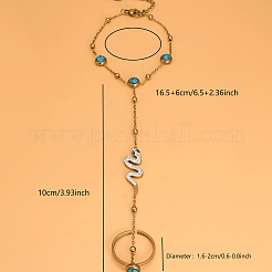 Edelstahl-Mikropflaster-Gliederringarmbänder mit Zirkonia für Damen&nbsp;PA4928