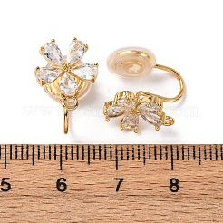 Ohrmanschetten-Beschläge aus Messing mit Mikropavé und Zirkonia&nbsp;KK-F898-19B-G