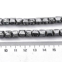 Brins de perles de pierre de lave naturelle galvanisées&nbsp;G-A256-D01-01A