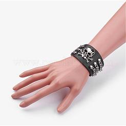 Punk-Rock-Stil Rindsleder Nietenarmbänder&nbsp;BJEW-D438-08