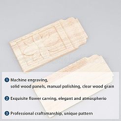 Natürliches Massivholz geschnitzt Onlay Applique Handwerk&nbsp;WOOD-FH0001-10