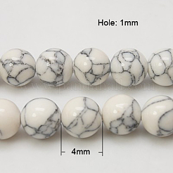 Filo di perline turchesi sintetici&nbsp;TURQ-H038-4mm-XXS01