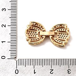 Messing Micro Pave klare Zirkonia Falte über Verschlüsse&nbsp;KK-C075-34G