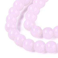 Chapelets de perles en verre imitation jade&nbsp;GLAA-T032-J6mm-04