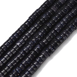 Goldstone sintética azul hebras de abalorios&nbsp;G-Z110-A37-2x4mm-02