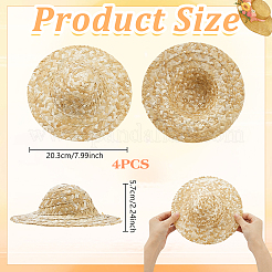 Sombrero de paja de muñeca&nbsp;DIY-WH0504-827D