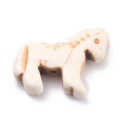 Perline di cavallo sintetiche tinte in turchese&nbsp;G-B015-03