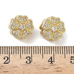 Messing Micro Pave klare Zirkonia Perlen&nbsp;KK-L257-29G