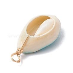 Colgantes de concha de cauri natural impresos&nbsp;PALLOY-JF03991