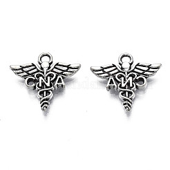 Cna Caduceus medizinische Symbolanhänger aus Legierung im tibetischen Stil&nbsp;TIBEP-N008-134