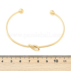 Ionenplattierung (IP) 304 Edelstahl Knoten Manschette Armreifen für Frauen&nbsp;BJEW-M233-04G