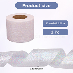 Glitzerndes Polyester-Netz mit Laserdeko&nbsp;OCOR-WH20001-34C