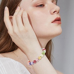 320 kit de fabrication de bracelets de perles de sport en acrylique de style artisanal de 8 styles&nbsp;MACR-PA0001-49