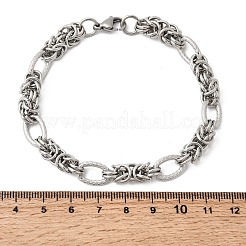 201 Edelstahl-Gliederarmbänder für Herren&nbsp;STAS-T077-08P