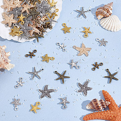 80 stücke 10 arten diy seestern tibetischen stil legierung anhänger & Verbinder stecker charms Zubehörse kits&nbsp;FIND-HY0004-63