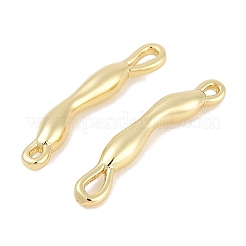 Breloques connecteurs en forme de bâton texturé en laiton&nbsp;KK-Q028-21G