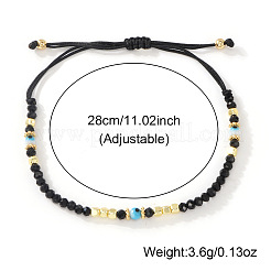 Bracelets tressés en perles de verre et de laiton&nbsp;LS-XO9913-2