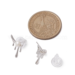 Natürliche Perle Ohrstecker&nbsp;EJEW-P286-37P